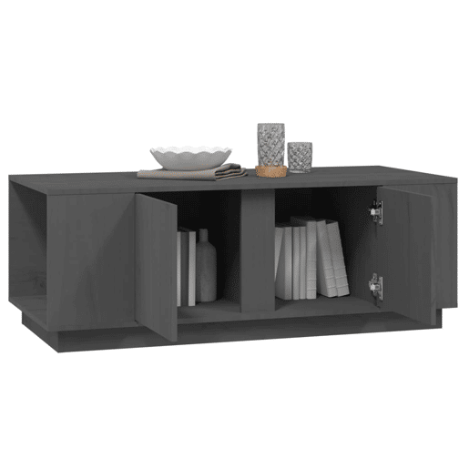 Mesa de Centro, Mesa baixa, 110x50x40 cm madeira de pinho maciça cinzento
