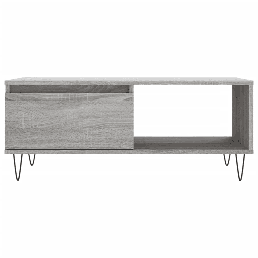Mesa de Centro, Mesa baixa, 90x50x36,5 cm derivados madeira cinzento sonoma