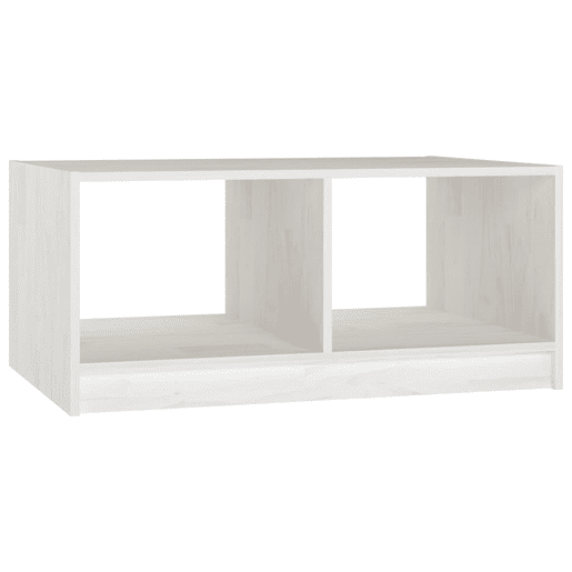 Mesa de Centro, Mesa baixa, 75x50x33,5 cm madeira de pinho maciça branco