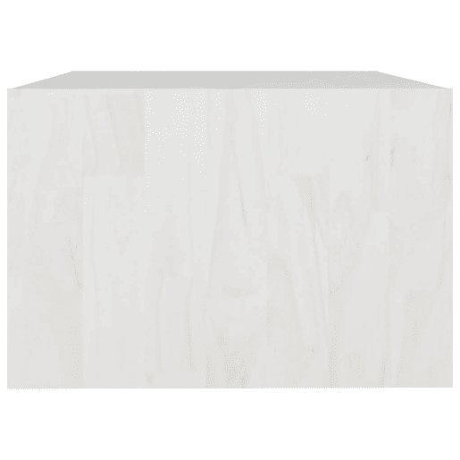 Mesa de Centro, Mesa baixa, 75x50x33,5 cm madeira de pinho maciça branco
