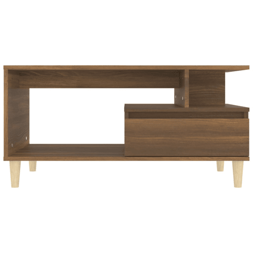 Mesa de Centro, Mesa baixa, 90x49x45 cm derivados de madeira carvalho castanho