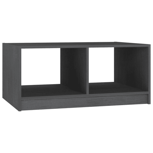 Mesa de Centro, Mesa baixa, 75x50x33,5 cm madeira de pinho maciça cinzento