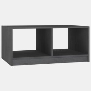 Mesa de Centro, Mesa baixa, 75x50x33,5 cm madeira de pinho maciça cinzento