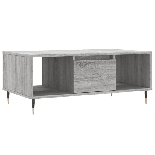 Mesa de Centro, Mesa baixa, 90x50x36,5 cm derivados madeira cinzento sonoma