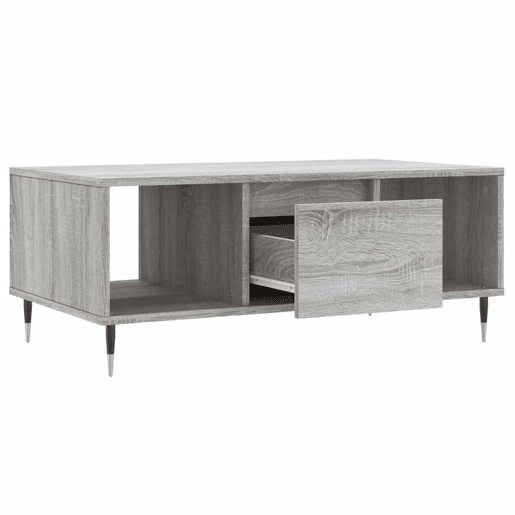 Mesa de Centro, Mesa baixa, 90x50x36,5 cm derivados madeira cinzento sonoma