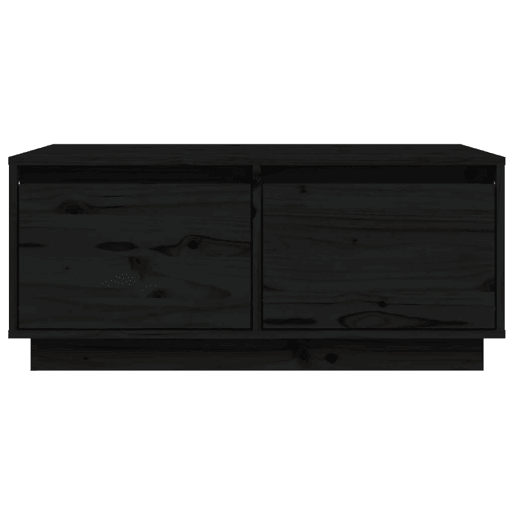 Mesa de Centro, Mesa baixa, 80x50x35 cm madeira de pinho maciça preto