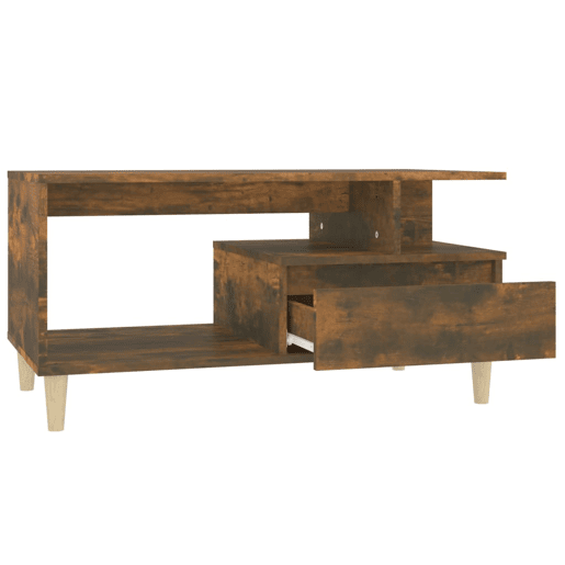 Mesa de Centro, Mesa baixa, 90x49x45 cm derivados madeira carvalho fumado