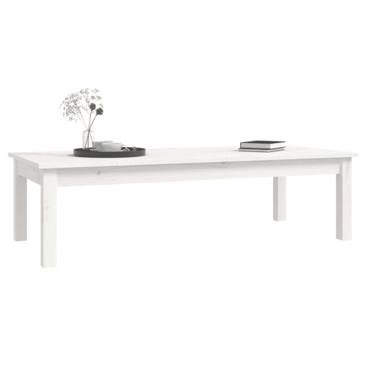 Mesa de Centro, Mesa baixa, 110x50x30 cm pinho maciço branco