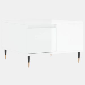 Mesa de Centro, Mesa baixa, 55x55x36,5 cm derivados madeira branco brilhante