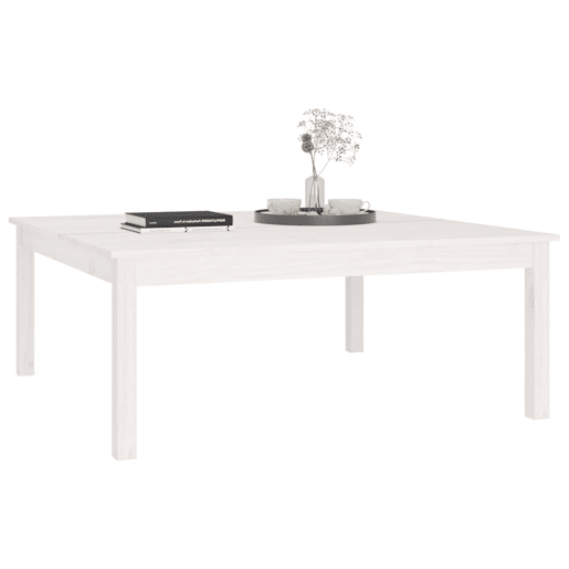 Mesa de Centro, Mesa baixa, 100x100x40 cm pinho maciço branco