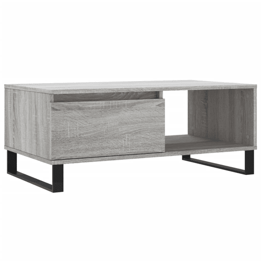 Mesa de Centro, Mesa baixa, 90x50x36,5 cm derivados madeira cinzento sonoma