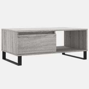Mesa de Centro, Mesa baixa, 90x50x36,5 cm derivados madeira cinzento sonoma