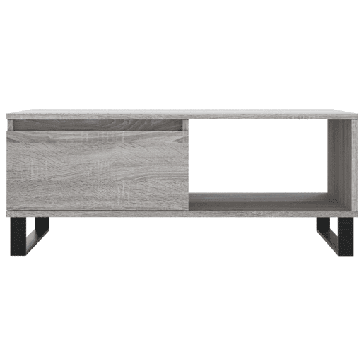 Mesa de Centro, Mesa baixa, 90x50x36,5 cm derivados madeira cinzento sonoma