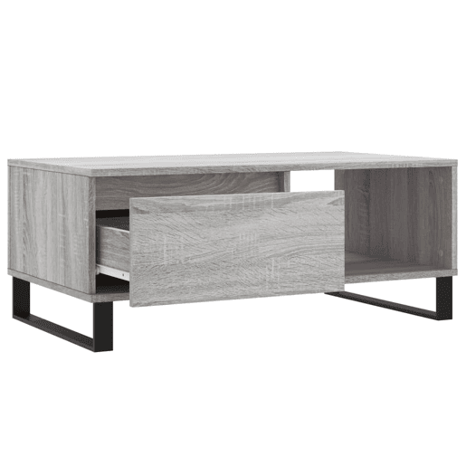 Mesa de Centro, Mesa baixa, 90x50x36,5 cm derivados madeira cinzento sonoma