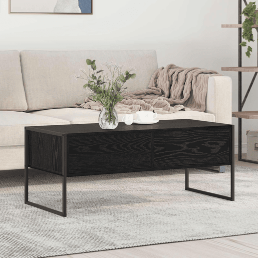 Mesa de Centro, Mesa baixa, com gaveta Carvalho Preto 100 x 46 x 40 cm
