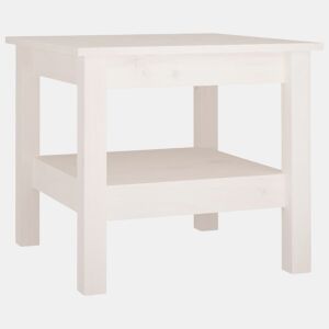 Mesa de Centro, Mesa baixa, Branca 45x45x40 cm Madeira Maciça Pinho