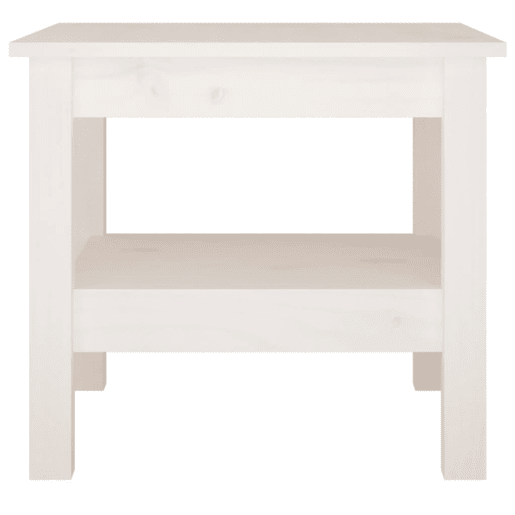 Mesa de Centro, Mesa baixa, Branca 45x45x40 cm Madeira Maciça Pinho