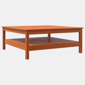 Mesa de Centro, Mesa baixa, 100x100x40 cm madeira pinho maciça castanho cera