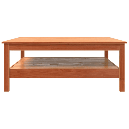 Mesa de Centro, Mesa baixa, 100x100x40 cm madeira pinho maciça castanho cera