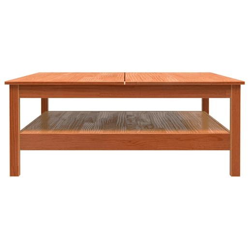 Mesa de Centro, Mesa baixa, 100x100x40 cm madeira pinho maciça castanho cera