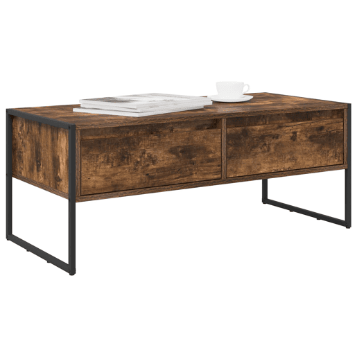Mesa de Centro, Mesa baixa, com gaveta Carvalho Fumê 100 x 46 x 40 cm