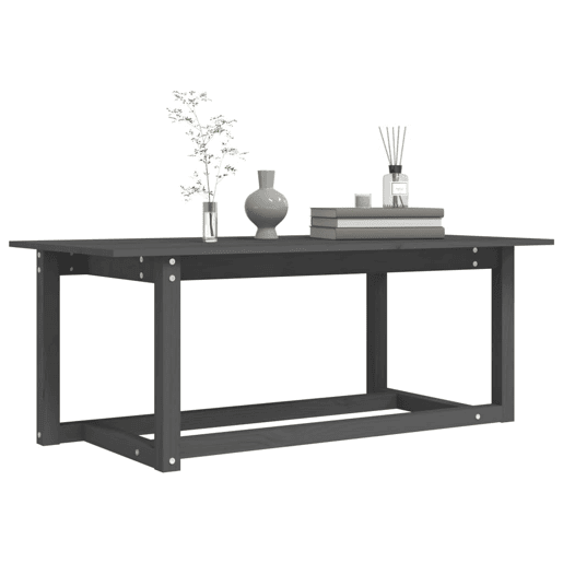 Mesa de Centro, Mesa baixa, 110x55x45 cm madeira de pinho maciça cinzento