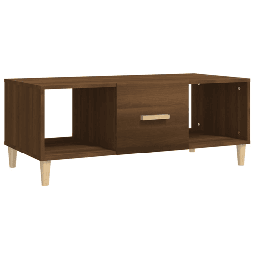 Mesa de Centro, Mesa baixa, 102x50x40 cm derivados madeira carvalho castanho