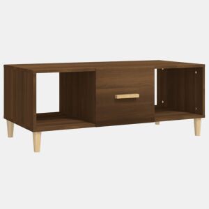 Mesa de Centro, Mesa baixa, 102x50x40 cm derivados madeira carvalho castanho
