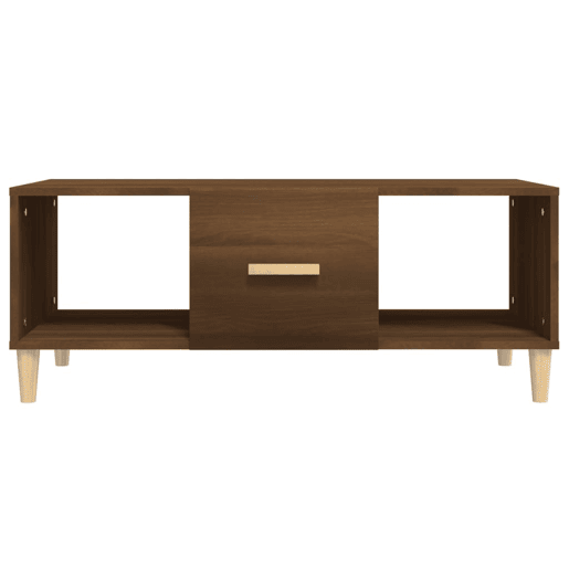Mesa de Centro, Mesa baixa, 102x50x40 cm derivados madeira carvalho castanho