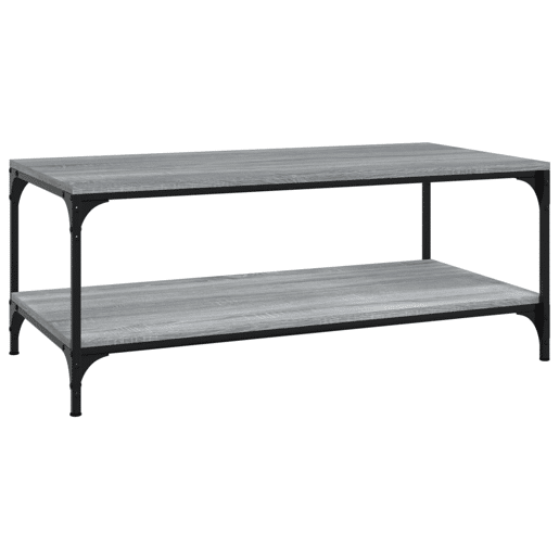 Mesa de Centro, Mesa baixa, 80x50x40 cm derivados de madeira cinzento sonoma