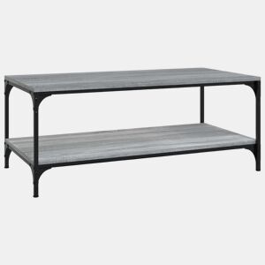 Mesa de Centro, Mesa baixa, 80x50x40 cm derivados de madeira cinzento sonoma