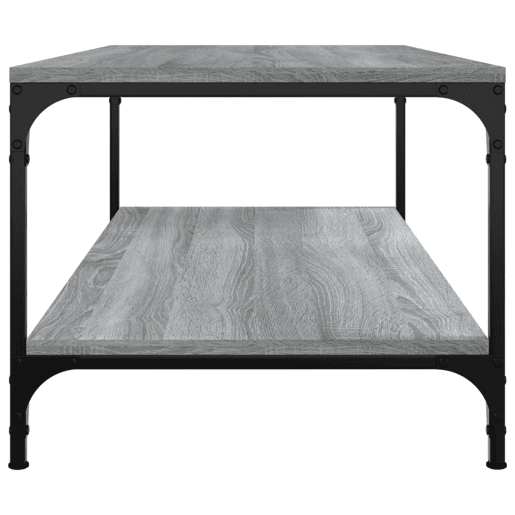 Mesa de Centro, Mesa baixa, 80x50x40 cm derivados de madeira cinzento sonoma