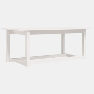 Mesa de Centro, Mesa baixa, 110x55x45 cm madeira de pinho maciça branco