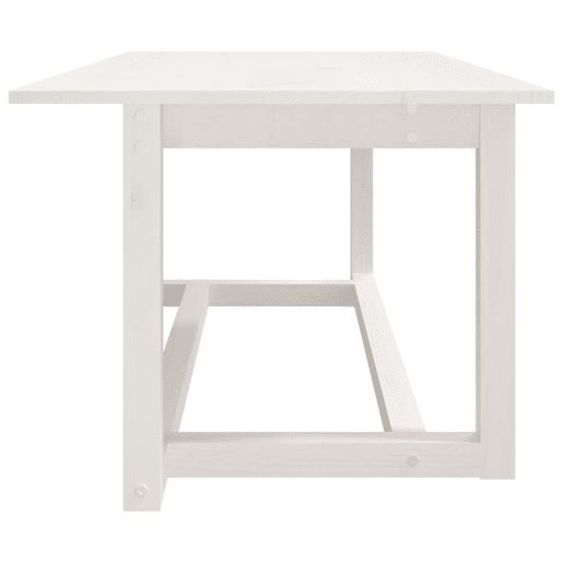 Mesa de Centro, Mesa baixa, 110x55x45 cm madeira de pinho maciça branco