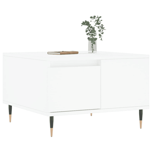 Mesa de Centro, Mesa baixa, 55x55x36,5 cm derivados de madeira branco
