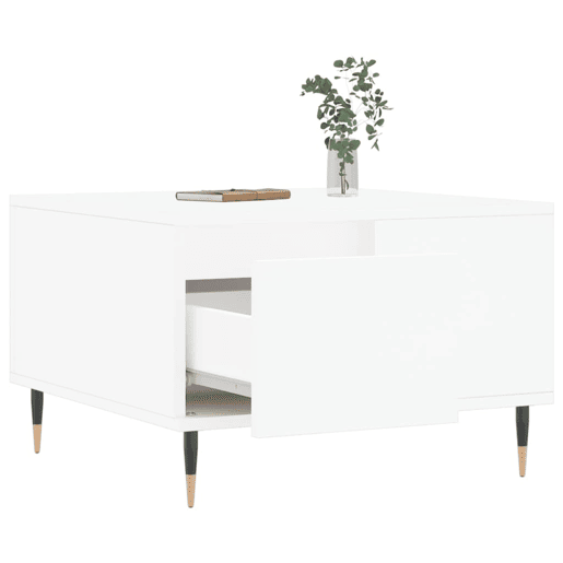 Mesa de Centro, Mesa baixa, 55x55x36,5 cm derivados de madeira branco