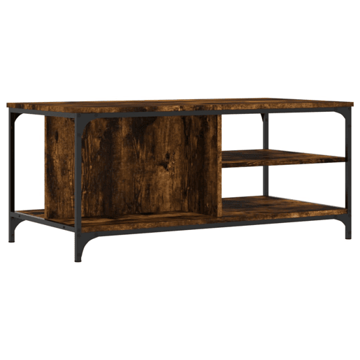 Mesa de Centro, Mesa baixa, 100x50x45 cm derivados madeira carvalho fumado
