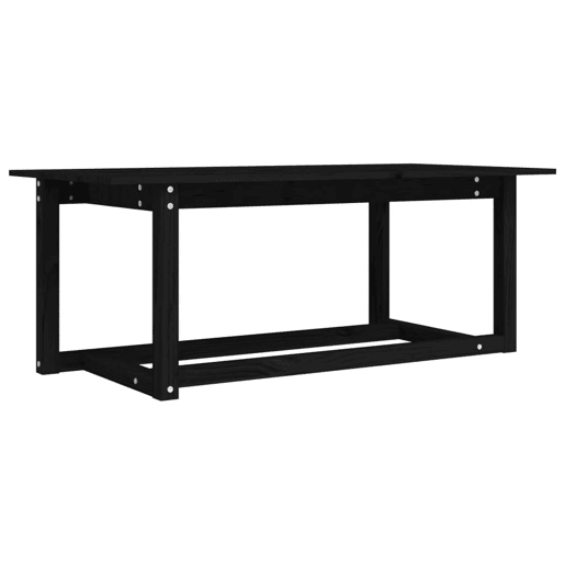 Mesa de Centro, Mesa baixa, 110x55x45 cm madeira de pinho maciça preto
