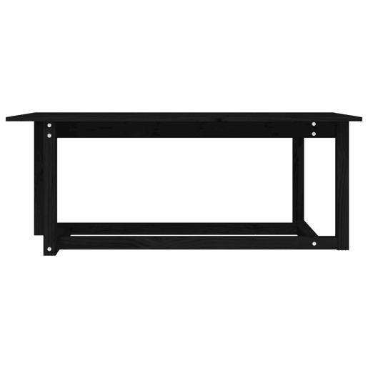 Mesa de Centro, Mesa baixa, 110x55x45 cm madeira de pinho maciça preto