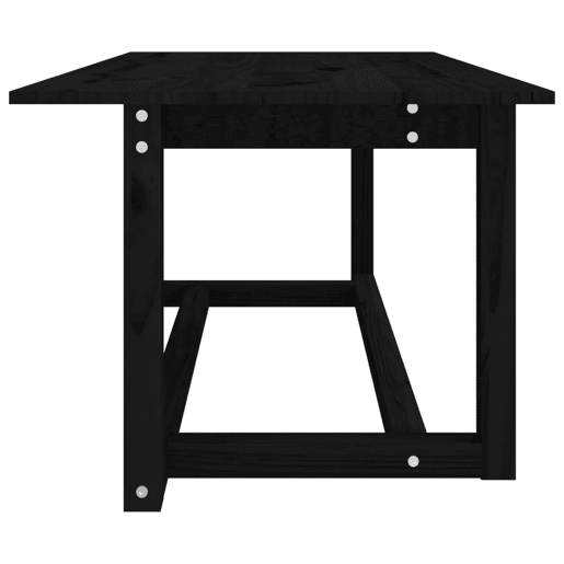 Mesa de Centro, Mesa baixa, 110x55x45 cm madeira de pinho maciça preto