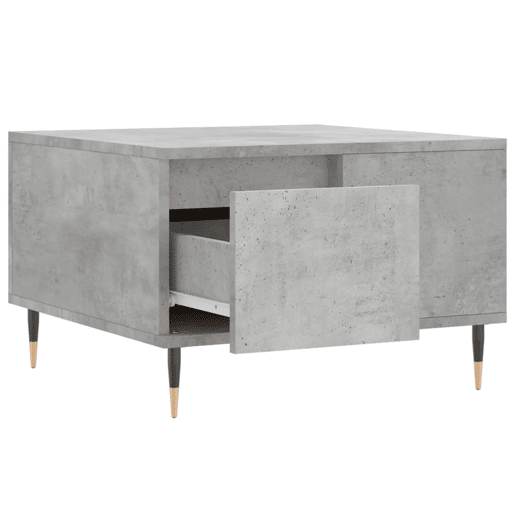 Mesa de Centro, Mesa baixa, 55x55x36,5 cm derivados madeira cinzento cimento