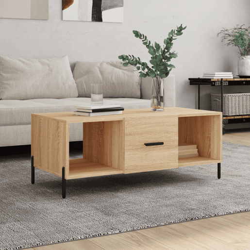 Mesa de Centro, Mesa baixa, 102x50x40 derivados de madeira carvalho sonoma