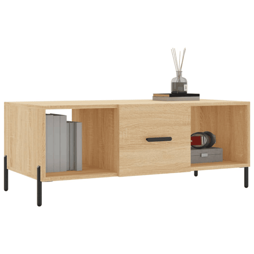 Mesa de Centro, Mesa baixa, 102x50x40 derivados de madeira carvalho sonoma