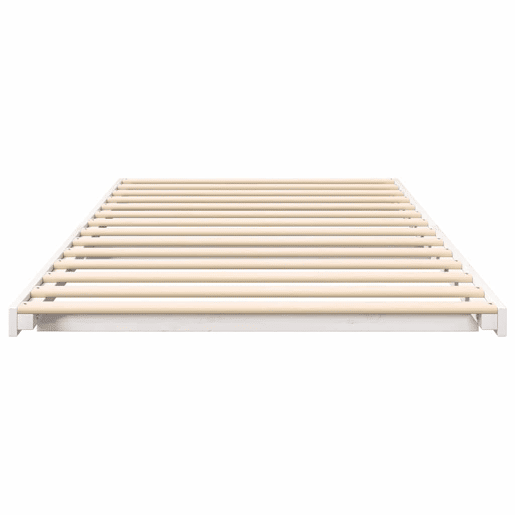Estrutura de cama de chão simples e minimalista - Branco 90 x 190 cm