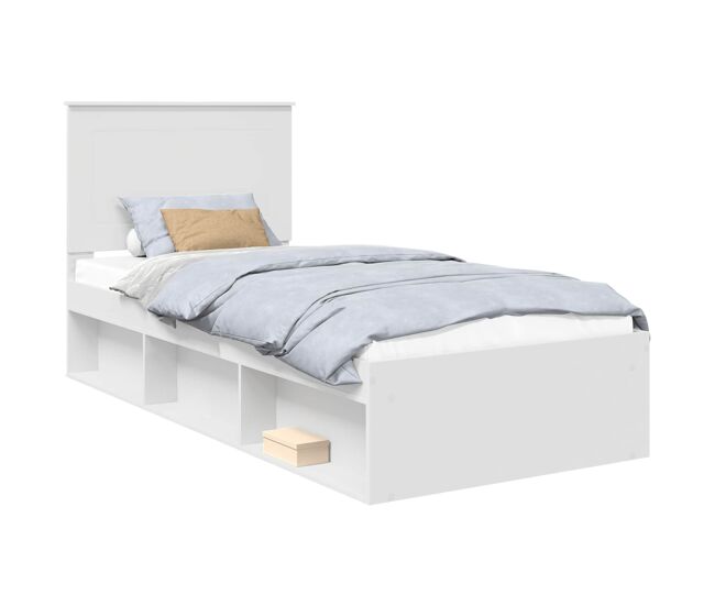 Estructura de cama individual para adultos - 90 x 190 cm madera de pino macizo