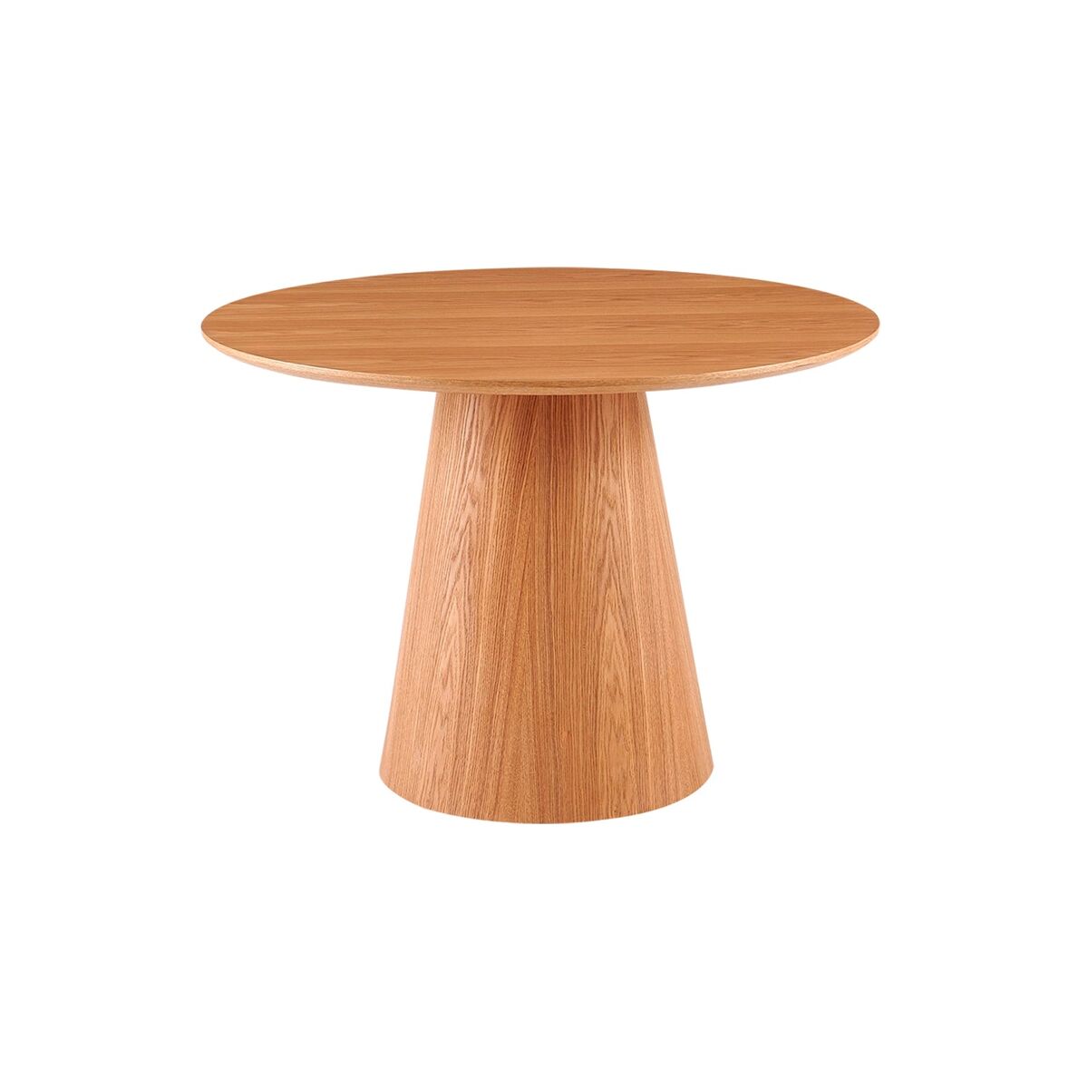mesa de comedor redonda bertha natural y madera para hogar moderno mueble de almacenaje  - homekit