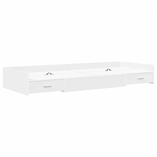 Estrutura de cama de solteiro para adultos Branco 80 x 200 cm Madeira processada
