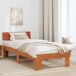 Estructura de cama simple para adultos 93x208 Estructura de cama simple para adultos 93x208 Marrón
