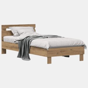 Estrutura de cama de solteiro para adultos Carvalho Artesanal 98.5 x 200 cm