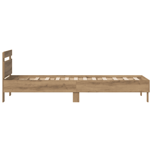 Estrutura de cama de solteiro para adultos Carvalho Artesanal 98.5 x 200 cm
